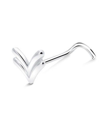 Silver Curved Nose Stud NSKB-1829
